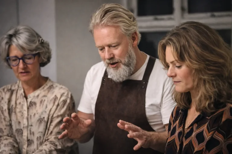 Henrik Solkær og to kursusdeltagere